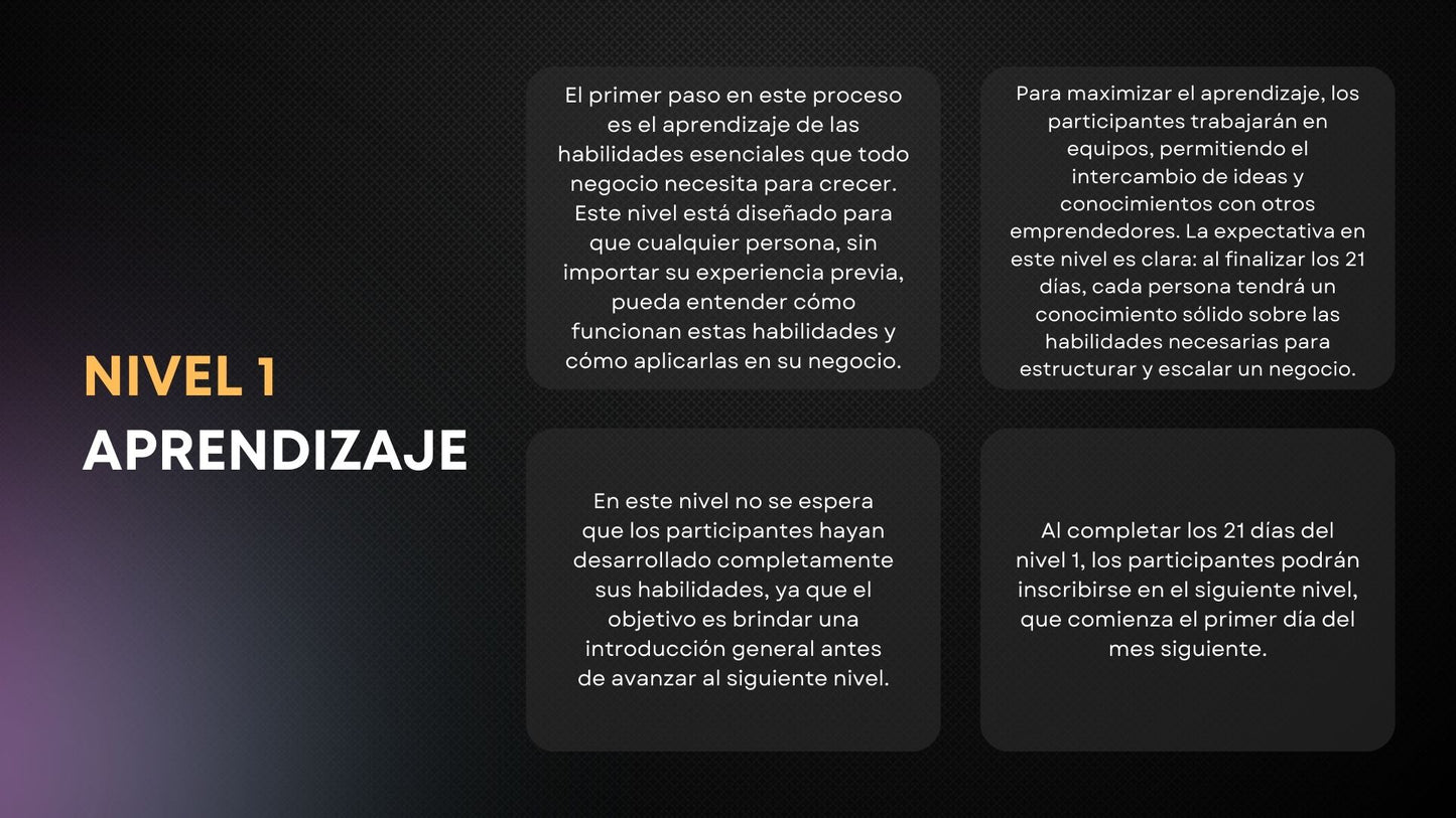 CHALLENGE DE 21 DIAS - NIVEL 1